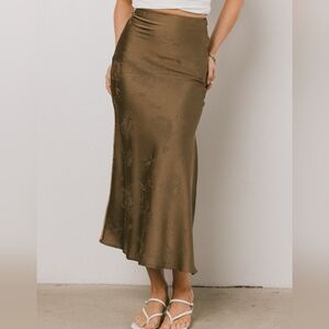 NWT Bohme Satin Midi Skirt